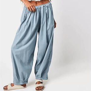 Free People To The Sky Parachute Pants Blue